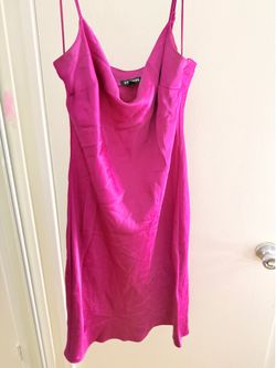 Fuchsia silk dress