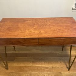 Sturdy Warm Wood Stained Desk