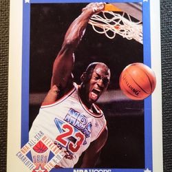 1991 NBA Hoops Basketball Card #253 Michael Jordan ALL Star.