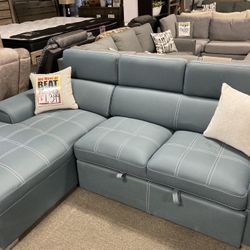Teal Sleeper Sectional $1299🩵🧸✨