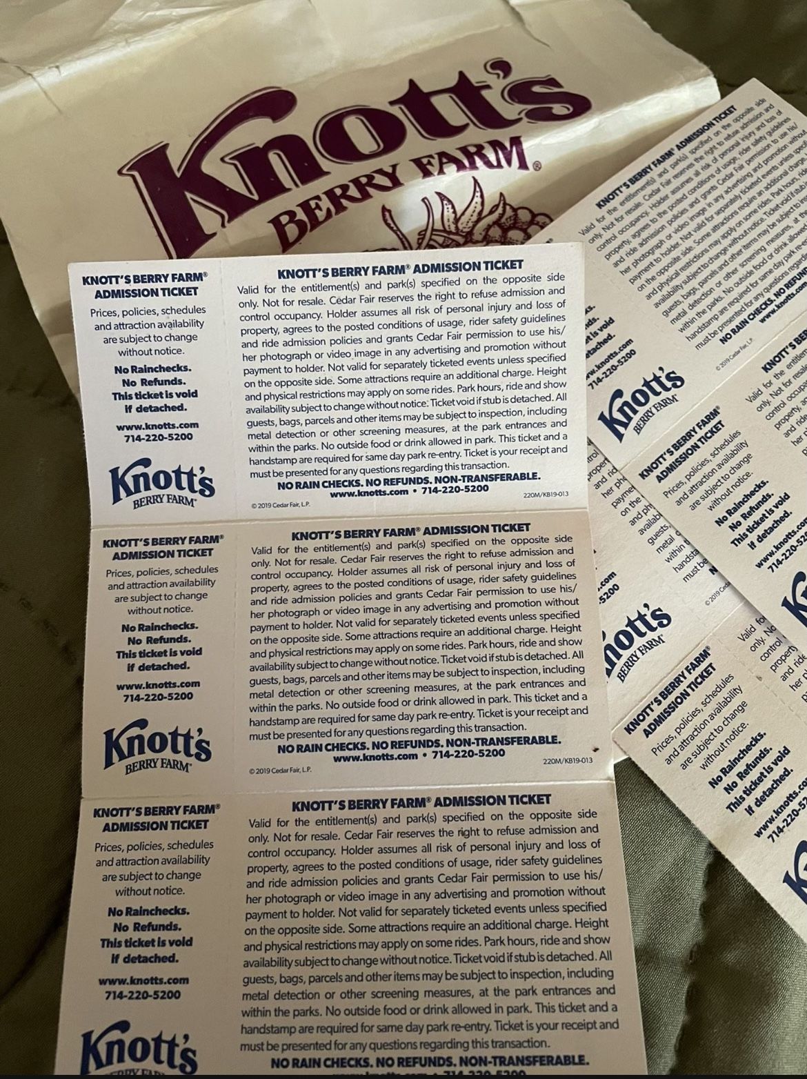 Knotts  Tickets 