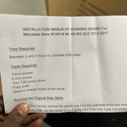 Brand New Running Bored For Mercedes 