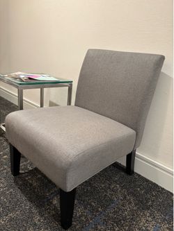 Side table and chair together