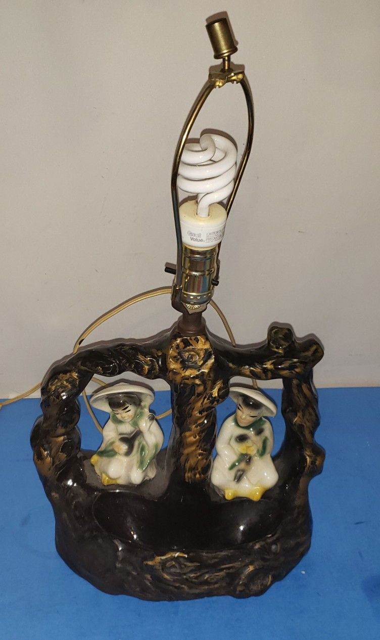 LAMP Mid-century Ceramic Asian 