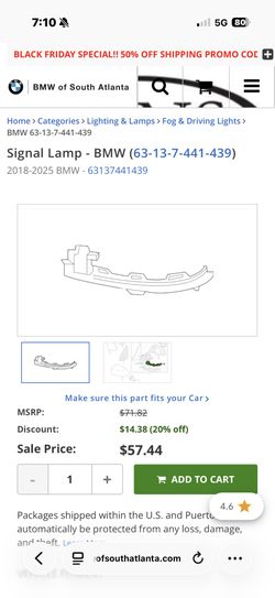 BMW Turn Signal For Exterior Mirror