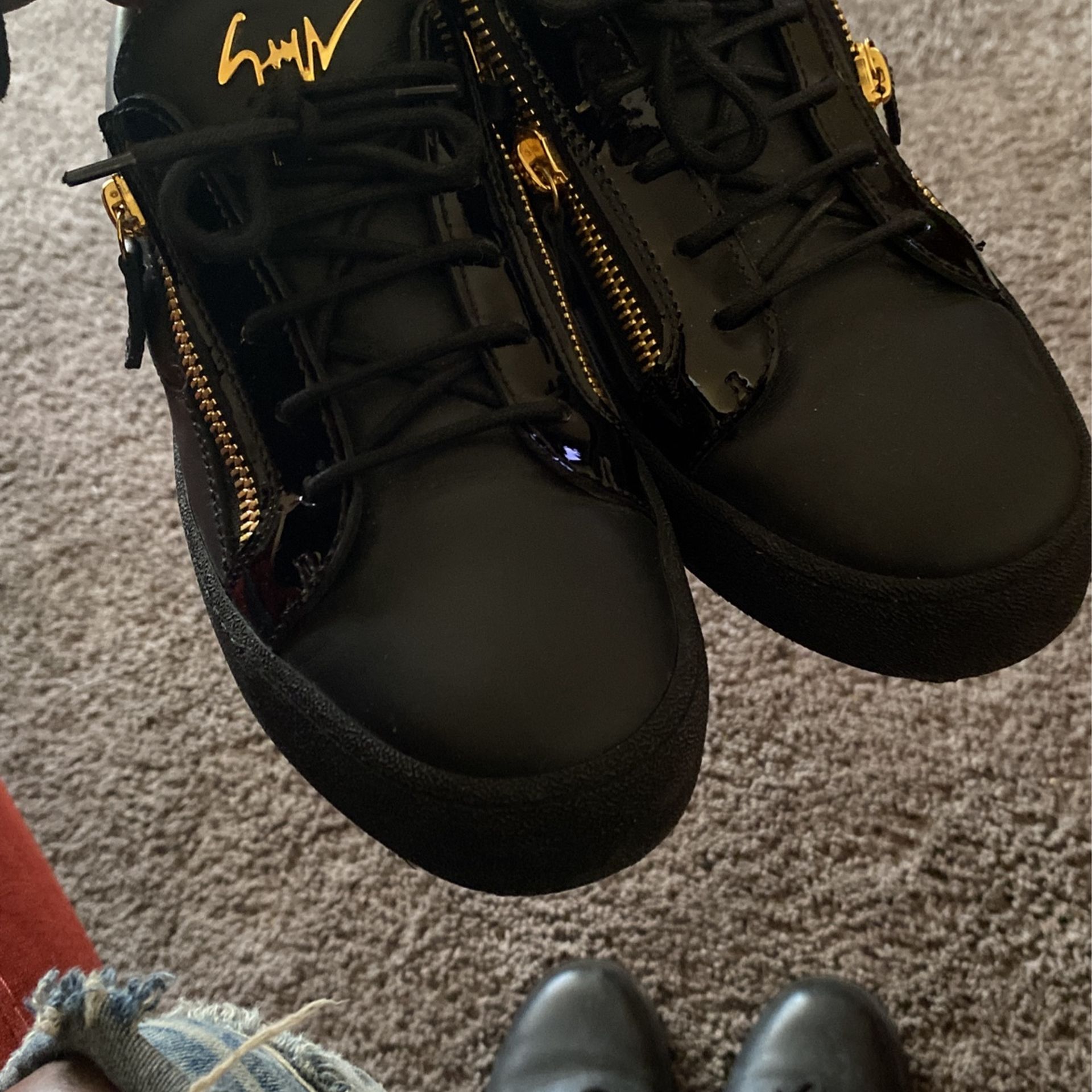 Giuseppe Zanotti Shoes Black And Gold