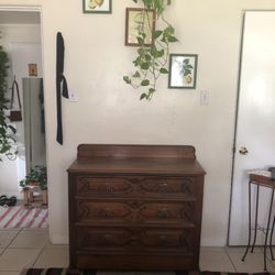 Antique Wooden Dovetail Joints Dresser