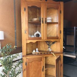 Vintage Corner Hutch