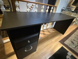 Large, sturdy, black desk