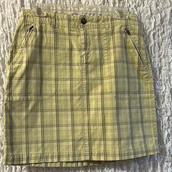 Eddie Bauer: Plaid Cotton Skirt, Multiple Pockets, Belt Loops, Size: 6