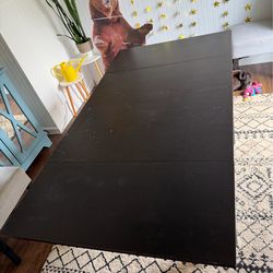 Black convertible table