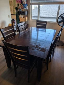 Large Table and 6 Matching Chairs
