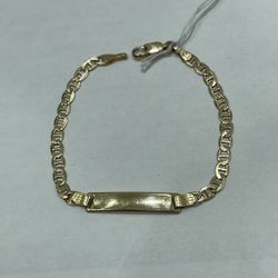 ID BRACELET 14KT YELLOW GOLD, 6” LENGHT, 3.5 GRAMS 
