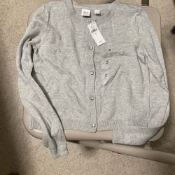 Light Gray Cardigan Size Medium 8 for Girls
