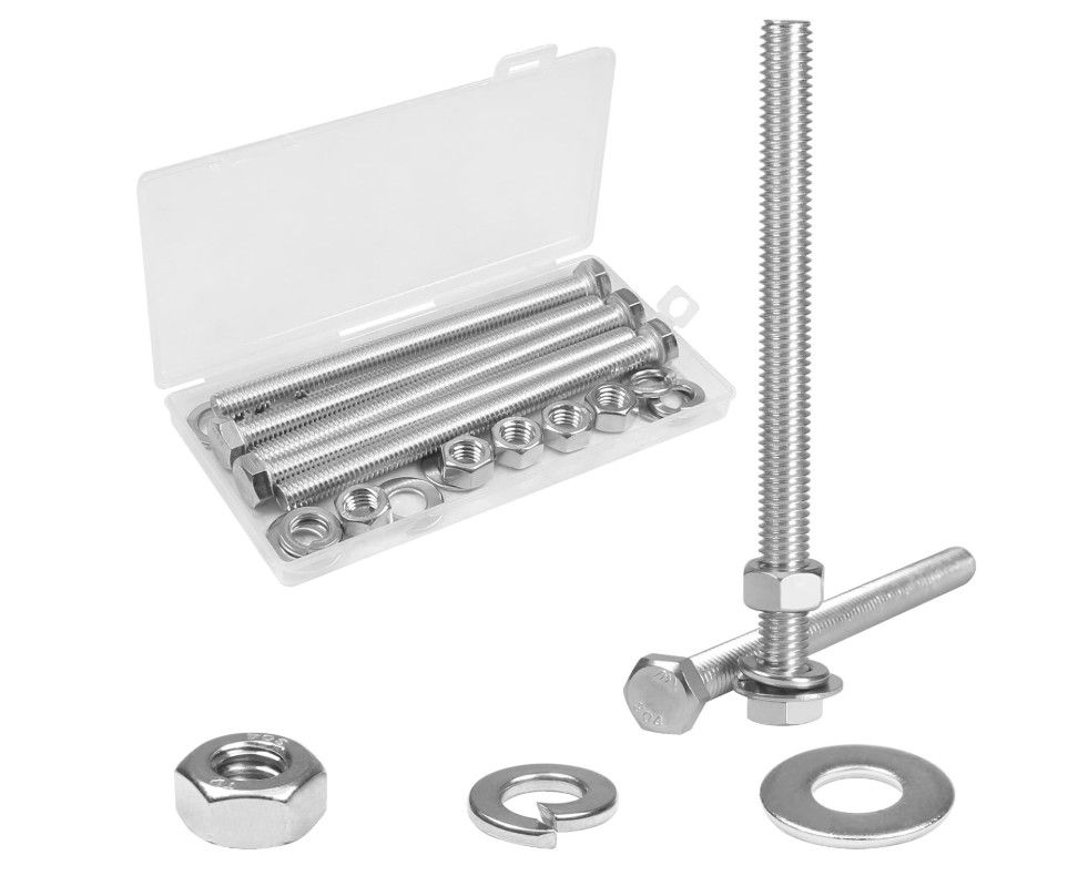 5 Sets 3/8-16x5 Hex Head Screw Bolt