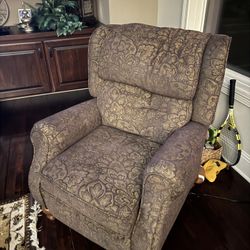 Set of two power recliner, upholstered chairs