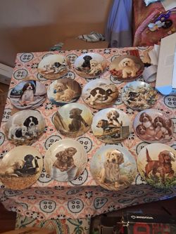 Antique plates animal print