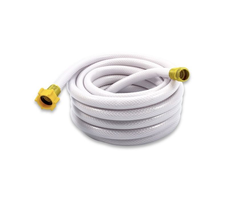 Camco White PVC Taste Pure 25' Foot Drinking Water Hose with 5/8" Inner Diameter