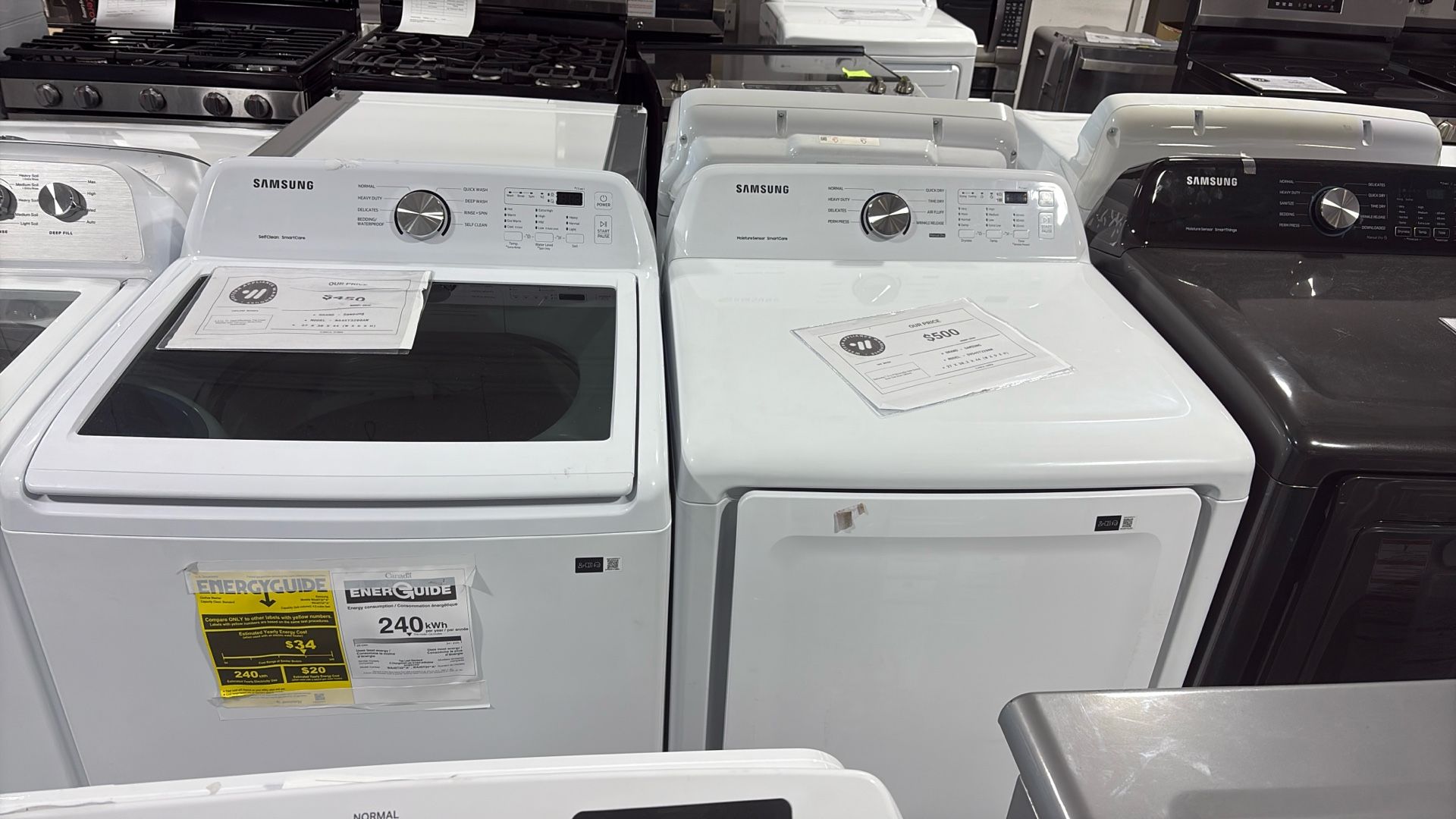 Samsung Washer Gas Dryer Set