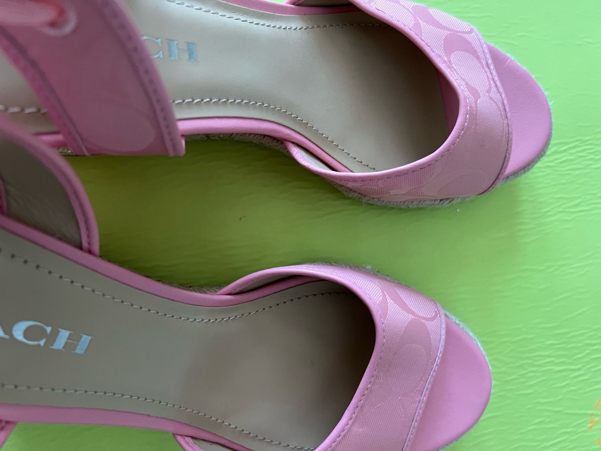 Coach pink heels