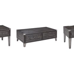 Coffee Table With 2 end Tables 