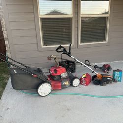 Troy Built Lawnmower, Weed eater, Electric Edger 