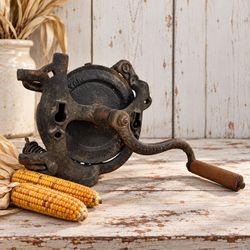 Antique A.H. Patch Black Hawk Corn Sheller Cast Iron Clarksville TN Farm Tool