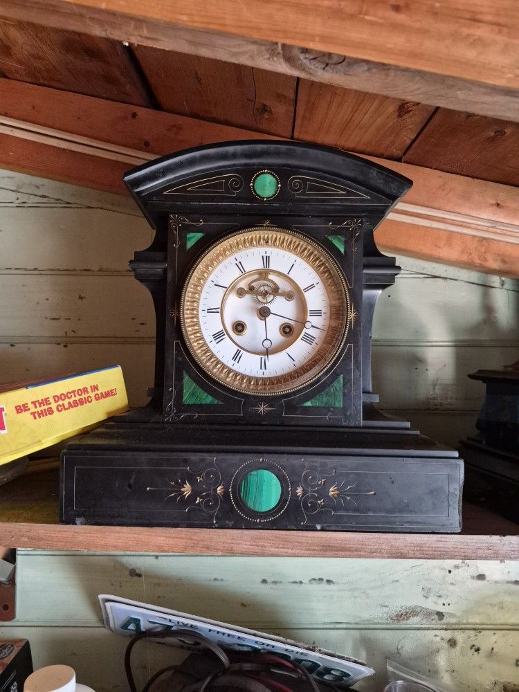 Victorian Marble 8 Day Mantel Clock