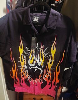 Ed Hardy Tattoo button up short sleeve