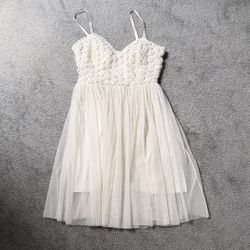 Olive Tree  Cream Lace Mini Dress