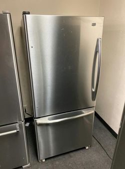 Maytag Bottom Freezer Refrigerator Stainless Steel