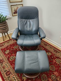 Stressless chair and ottoman, leather