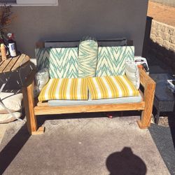 Outdoor Wooden Loveseat