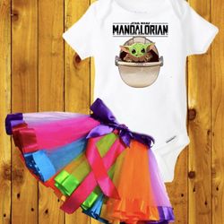 Mandalorian Outfit 18M Tutu Set Star Wars