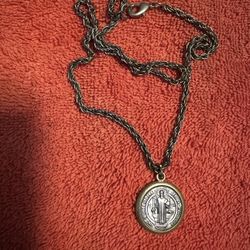 Vintage Two Tone San Benito Necklace Pendant 