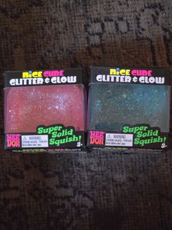 Nee Doh Nice Cube Glitter & Glow Squish Toys (2-Pack)