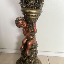 French Floor Collectible Cherub Home Decor Interior Furniture Pedestal Art Table Column/ Post/stand