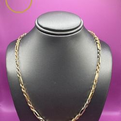 14k Solid Gold Stamped Fígaro Rope Chain 28”