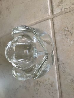 Glass candle holder