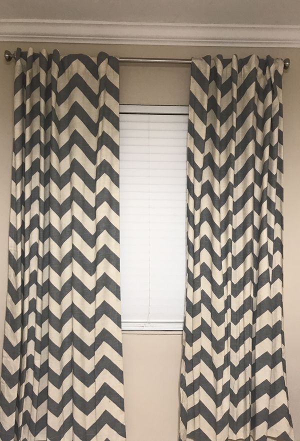 West Elm Chevron Curtains Set Of 2 For Sale In Miami Fl Offerup