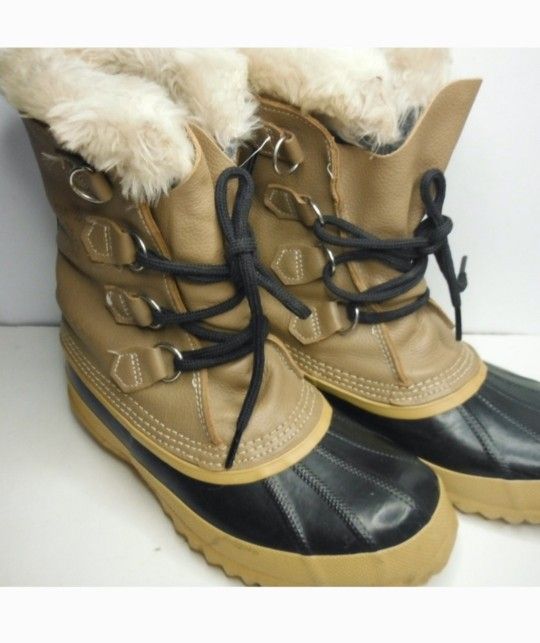 Used-Sorel Manitou Boots Made in Canada Womens Winter Snow lined insulated Size 5.5