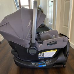 Nuna PIPA™ Lite RX Infant Car Seat w/ dream Drape Canopy and RELX Base (Refined Collection)
