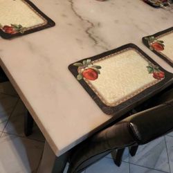 Marble Dining Table With Six Chairs