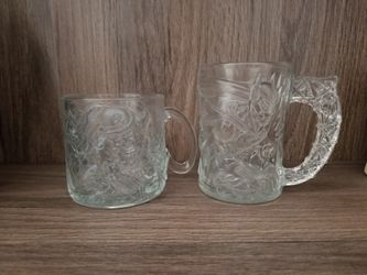 Set of 2 Mcdonald's Batman Forever Glass Mugs