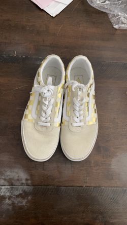 Cream And Gold Vans