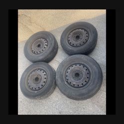 4 X 205/70r14 4x114.3 4x4.5 Steely Accord Focus Stock Rims Wheels With Tires!!