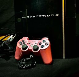 Sony PS3 Fat Console Bundle (Model CECHK01) + Rare Candy Pink DualShock 3