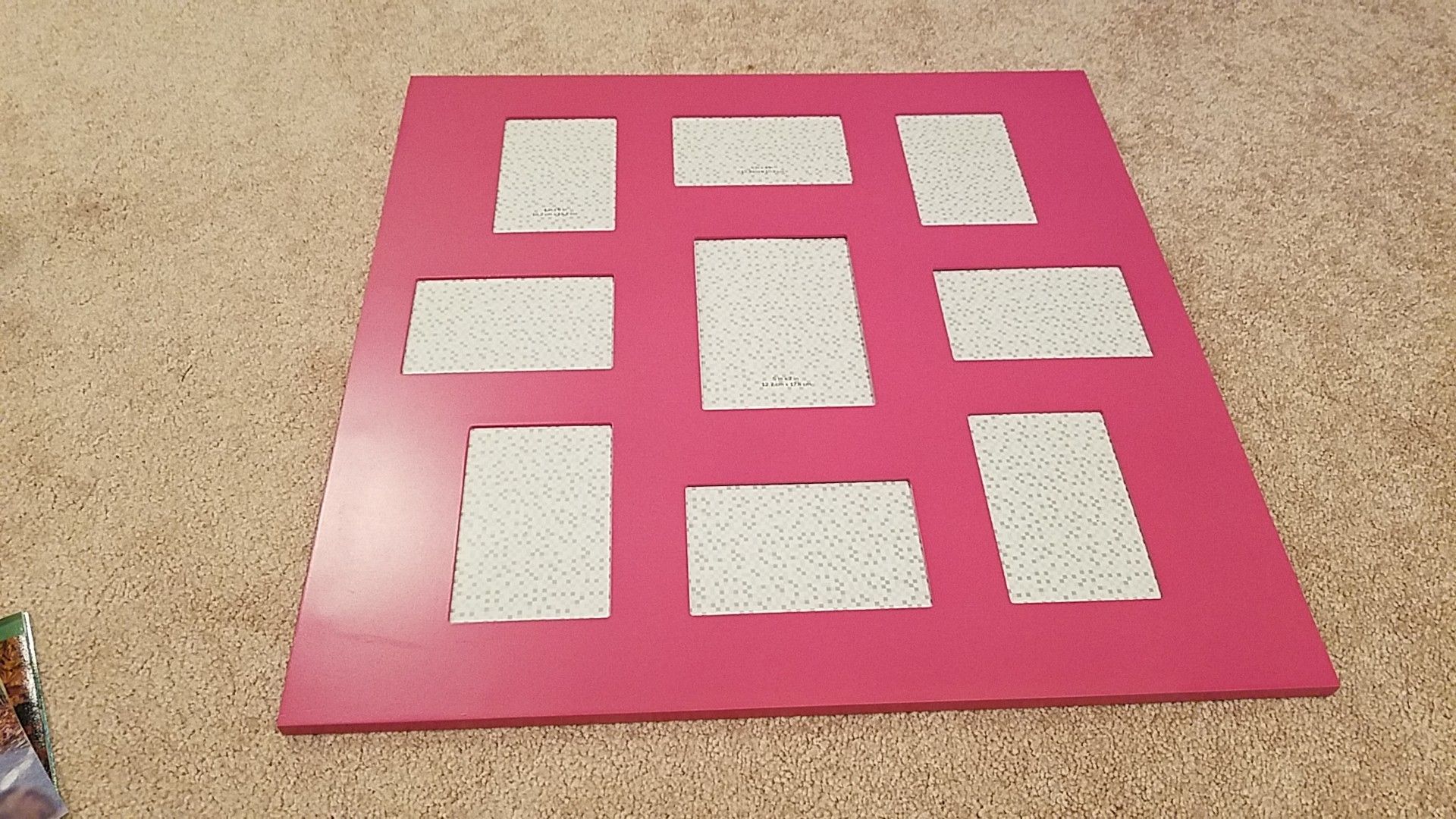Hot Pink Picture Frame (Collage) 23in × 23in LIKE NEW Great Deal!!!