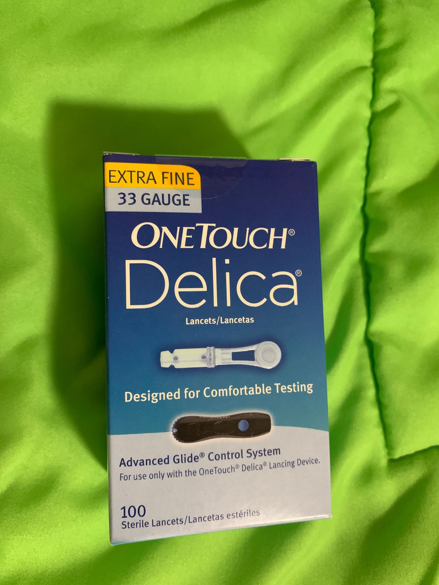 One touch Delica lancets, 100 count, 33 gauge