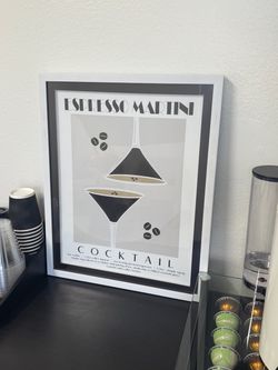 Large Espresso Martini Recipe Wall Art